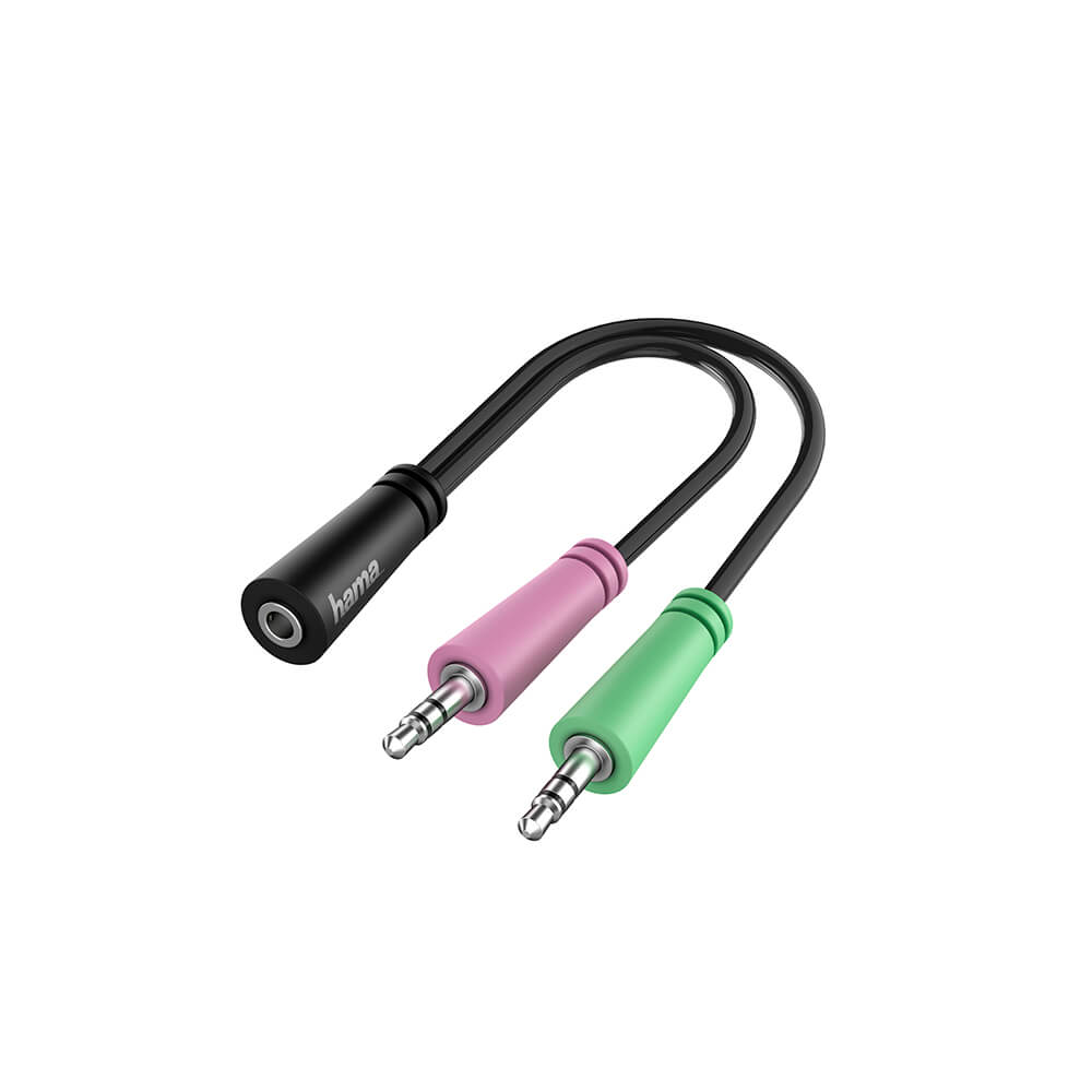 hama-hama-adapter-audio 3.5 Female to 2x 3.5 Male